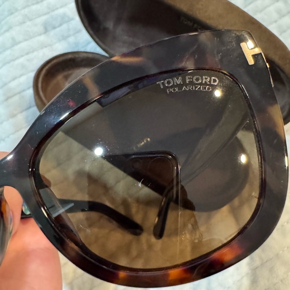 Tom Ford Alistair Polarized Brown Cat Eye Ladies Sunglasses main image 5